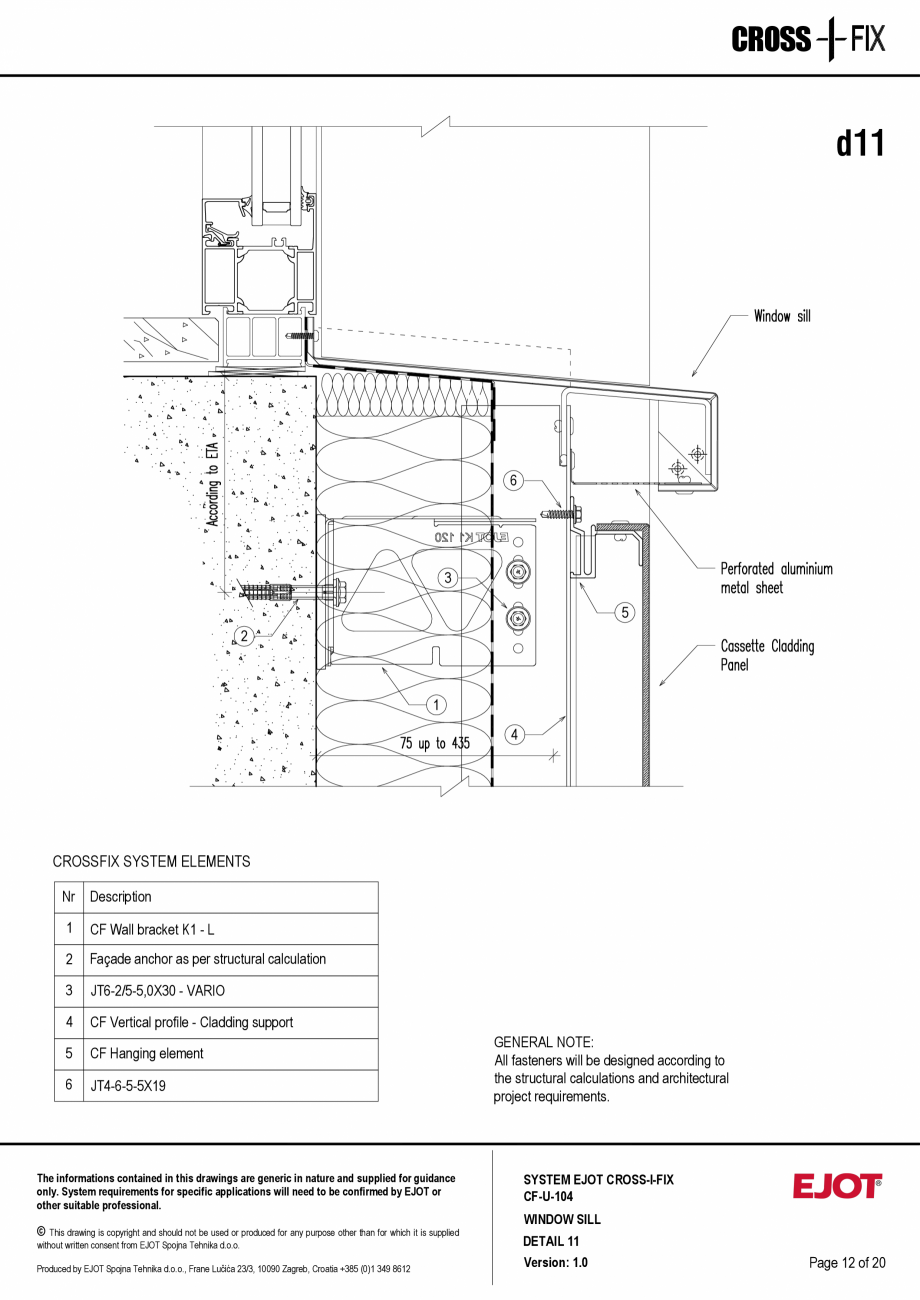 Pagina 13-Consola de inox pentru fatade ventilate CF-U-104 EJOT Crossfix&reg; Fisa tehnica Engleza of 20
...