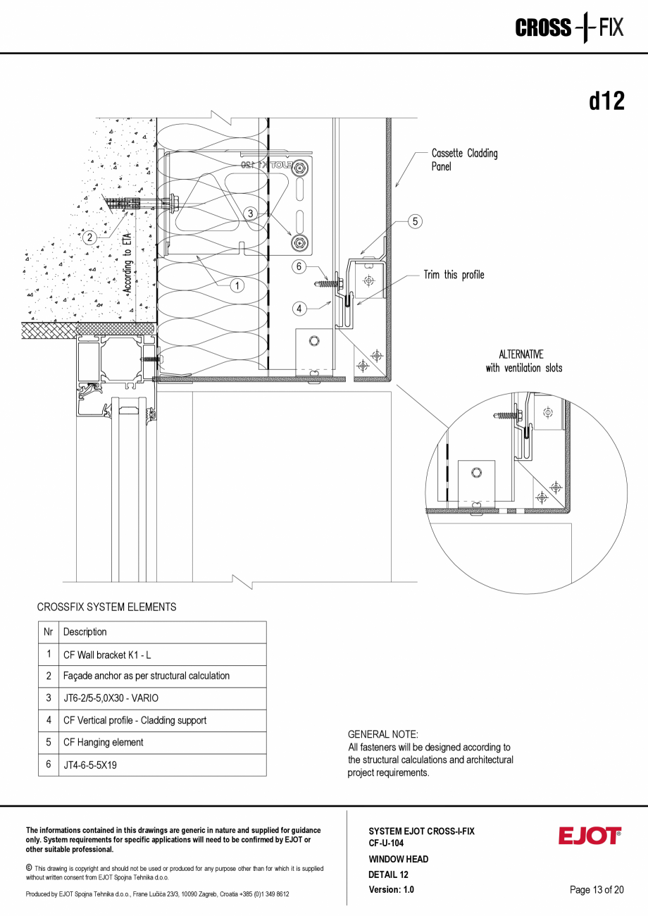 Pagina 14-Consola de inox pentru fatade ventilate CF-U-104 EJOT Crossfix&reg; Fisa tehnica Engleza d in this...