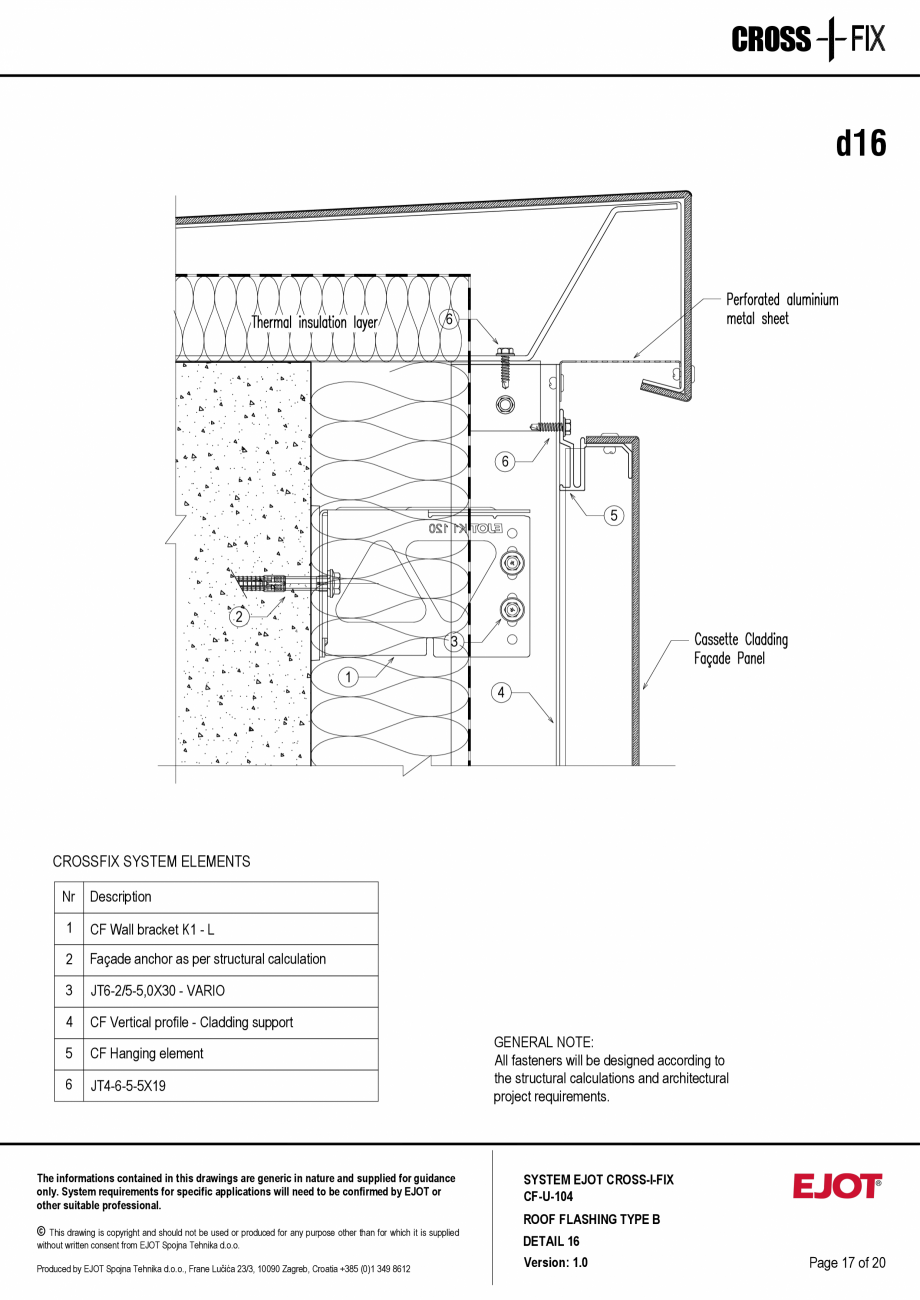 Pagina 18-Consola de inox pentru fatade ventilate CF-U-104 EJOT Crossfix&reg; Fisa tehnica Engleza ng is...