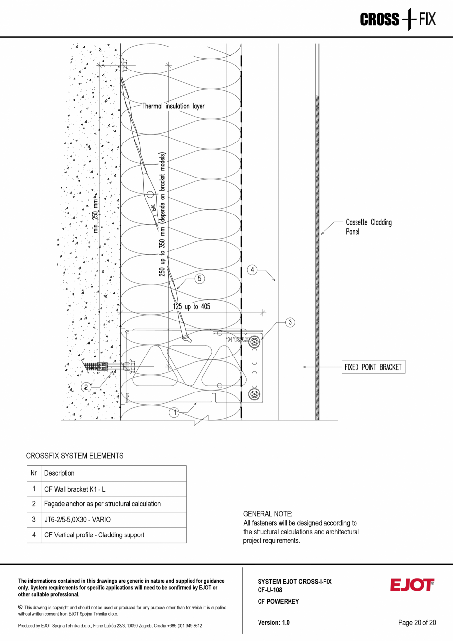 Pagina 21-Consola de inox pentru fatade ventilate CF-U-104 EJOT Crossfix&reg; Fisa tehnica Engleza 