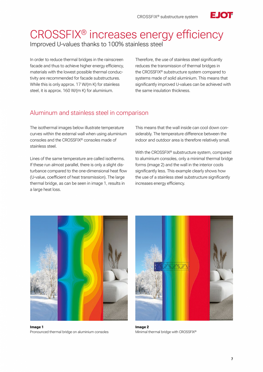 Pagina 7-Consola de inox pentru fatade ventilate EJOT Crossfix&reg; Catalog, brosura Engleza mproved U-values...