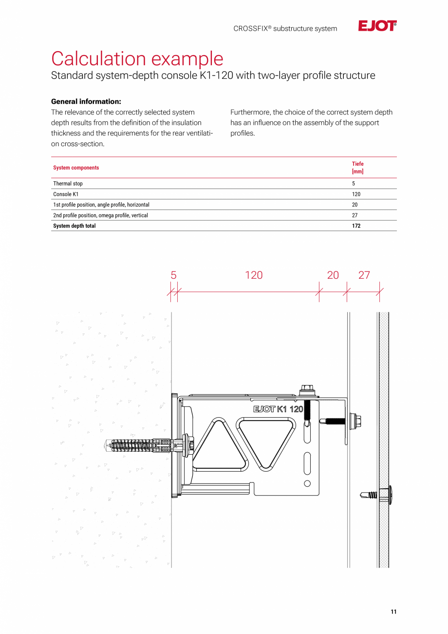 Pagina 11-Consola de inox pentru fatade ventilate EJOT Crossfix&reg; Catalog, brosura Engleza tion of support ...