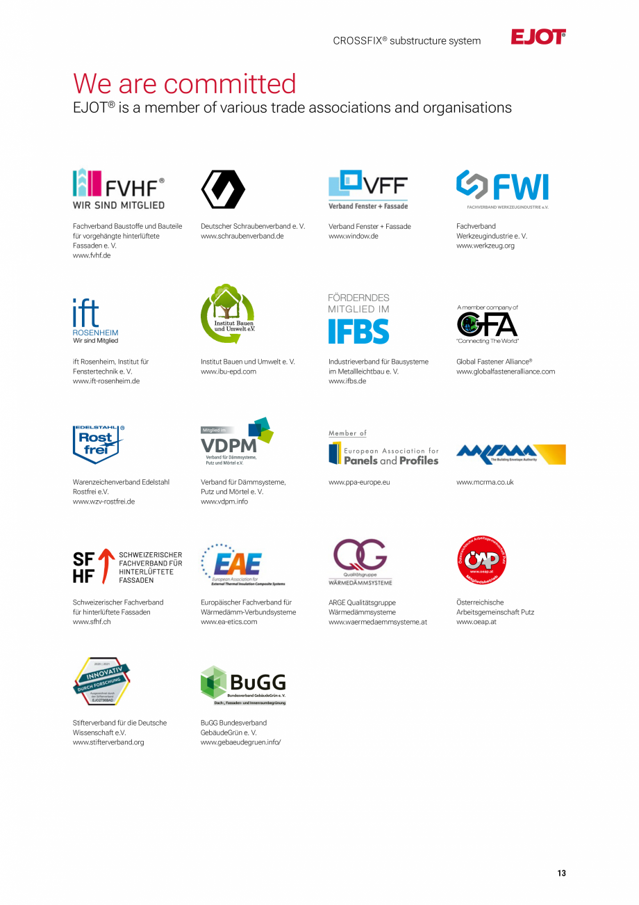 Pagina 13-Consola de inox pentru fatade ventilate EJOT Crossfix&reg; Catalog, brosura Engleza ct participants ...