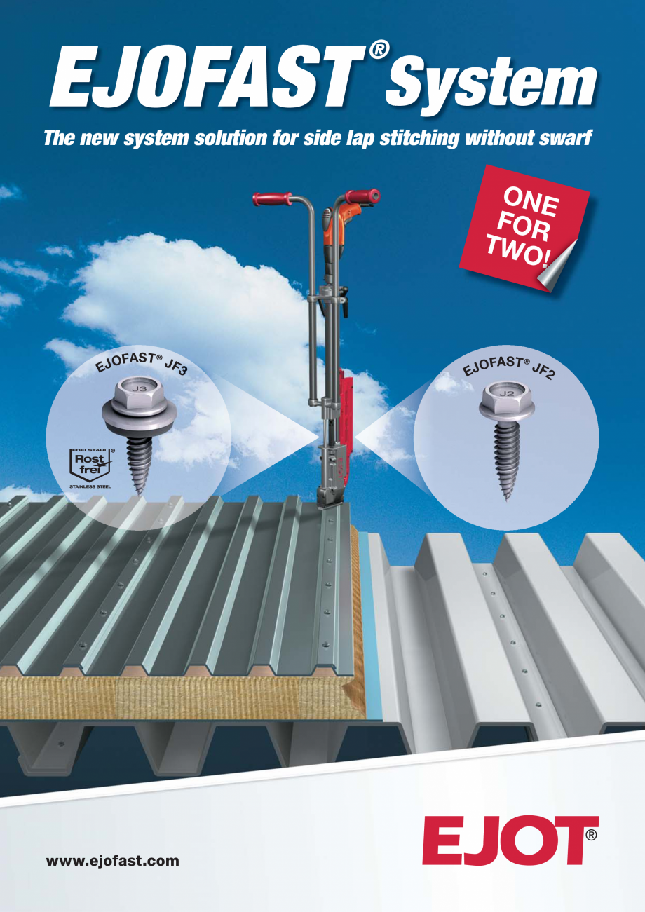 Pagina 1-Sistem de fixare Ejofast EJOT Catalog, brosura Engleza ®

EJOFAST System

The new system solution...