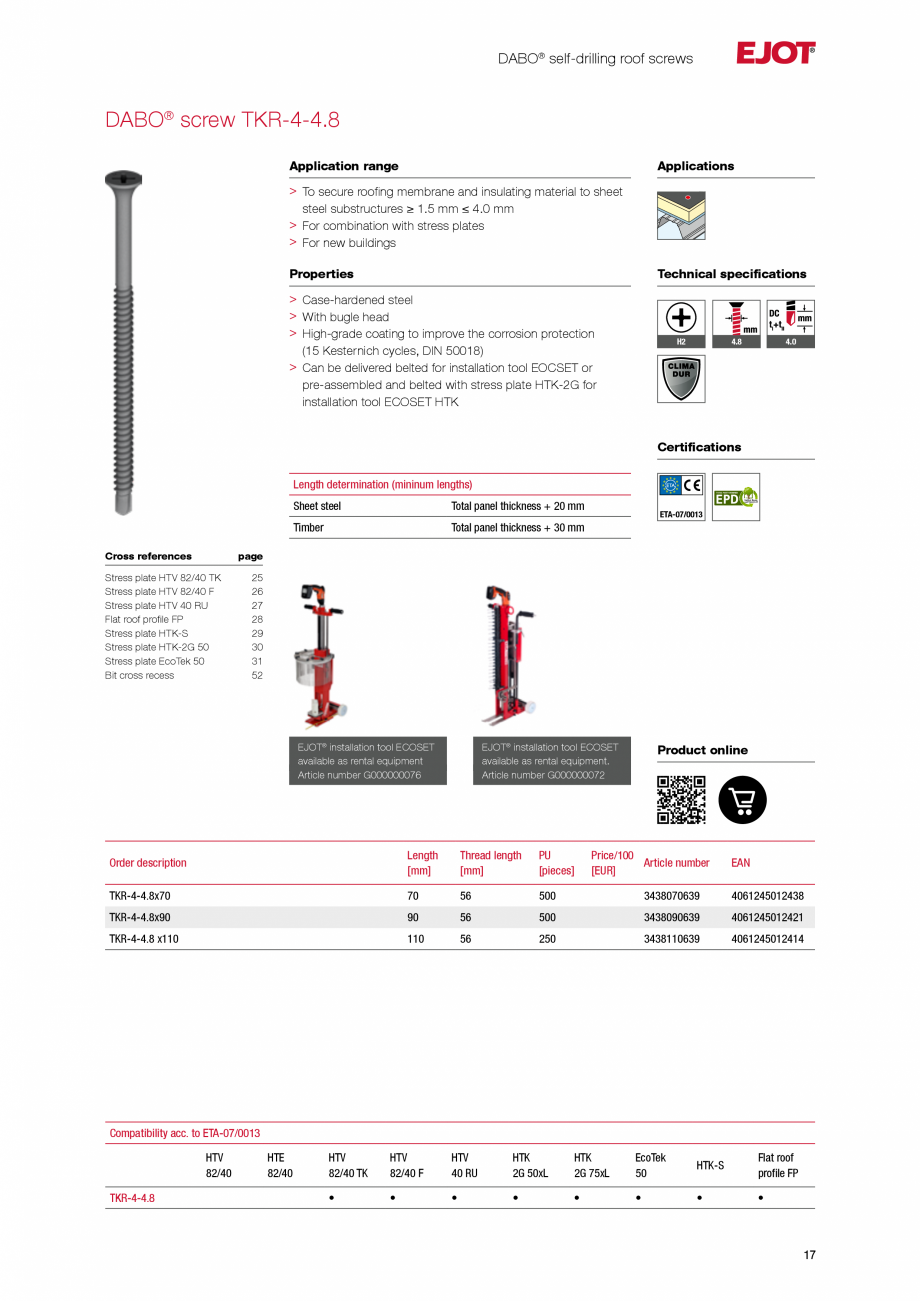 Pagina 16-Sisteme de fixare pentru acoperisuri plane EJOT Catalog, brosura Engleza 1

SW8RT-4.8x100

100

56

...