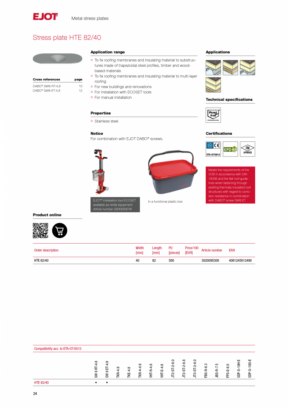 Pagina 23-Sisteme de fixare pentru acoperisuri plane EJOT Catalog, brosura Engleza ecifications
Properties
>...