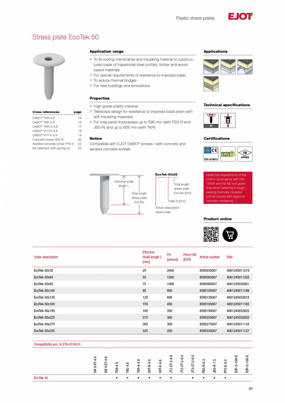Pagina 31-Sisteme de fixare pentru acoperisuri plane EJOT Catalog, brosura Engleza perties
> Case-hardened...