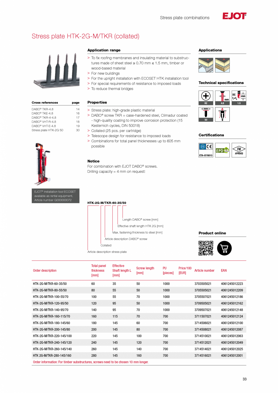 Pagina 33-Sisteme de fixare pentru acoperisuri plane EJOT Catalog, brosura Engleza der description

Length...