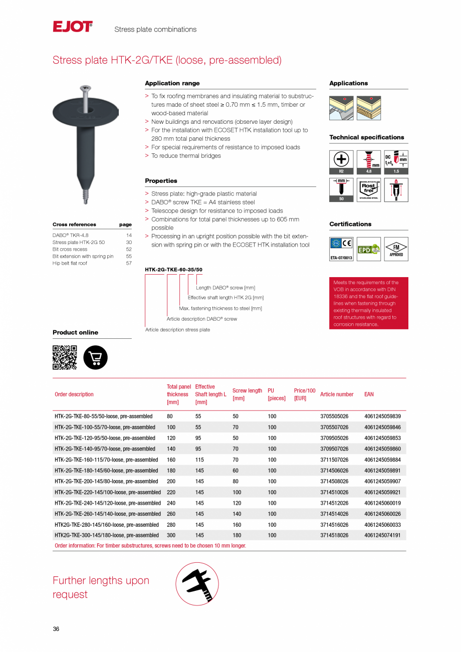 Pagina 36-Sisteme de fixare pentru acoperisuri plane EJOT Catalog, brosura Engleza ing membranes and...