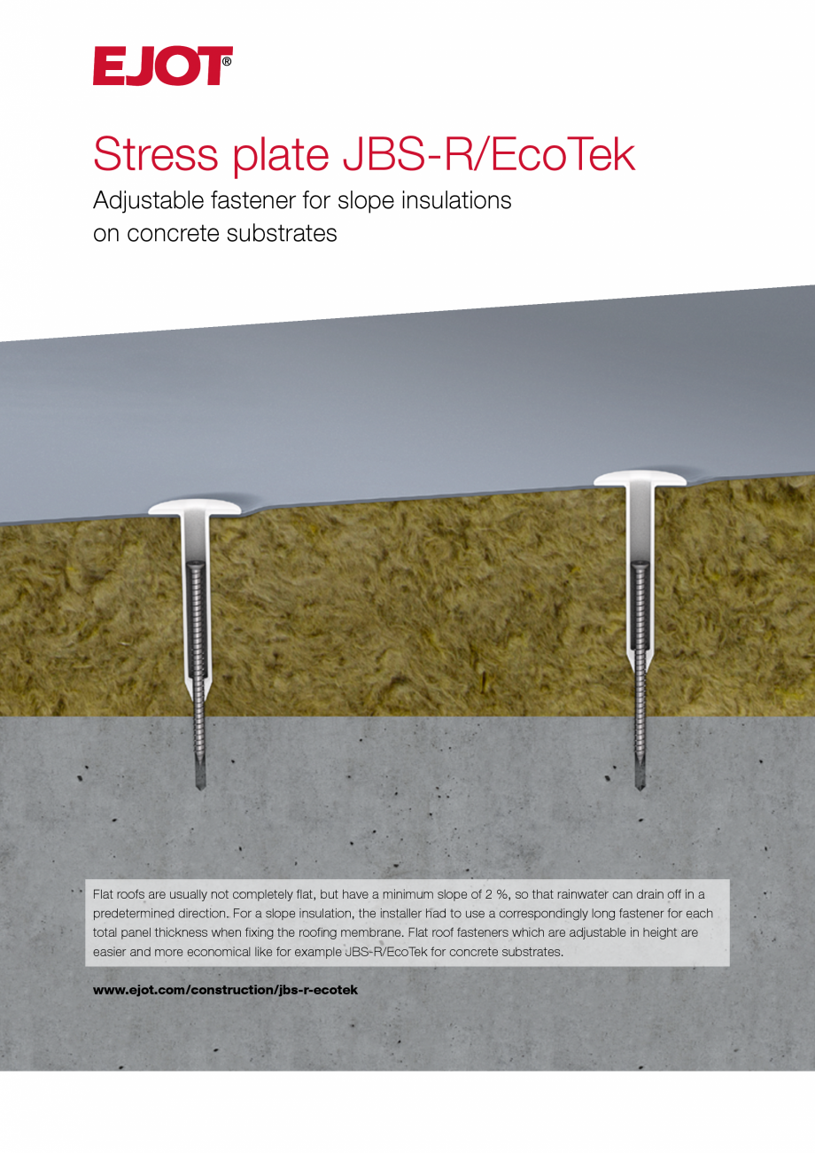 Pagina 38-Sisteme de fixare pentru acoperisuri plane EJOT Catalog, brosura Engleza AN
4061245012490

24
...