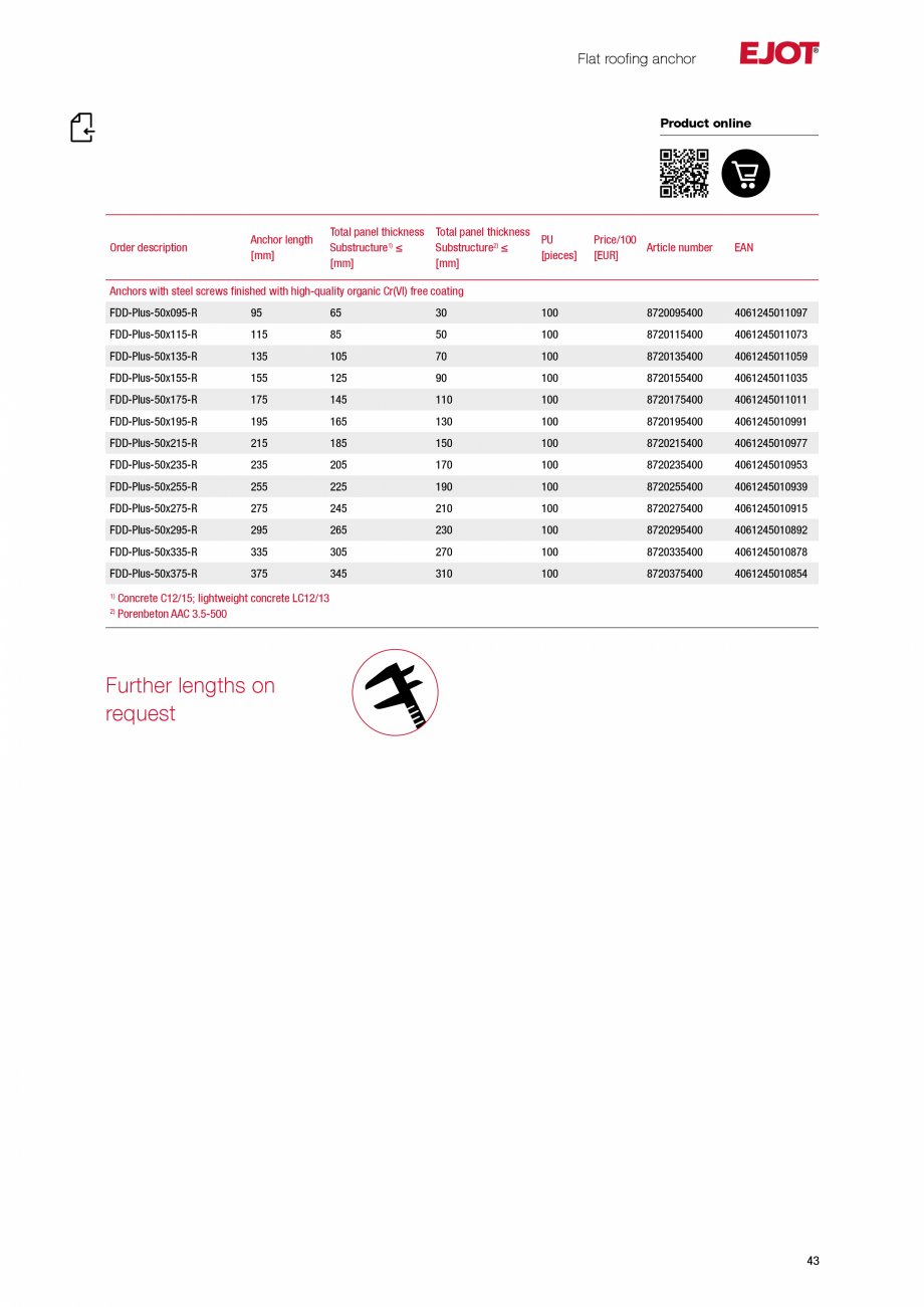 Pagina 43-Sisteme de fixare pentru acoperisuri plane EJOT Catalog, brosura Engleza  number

EAN

7999001886
...