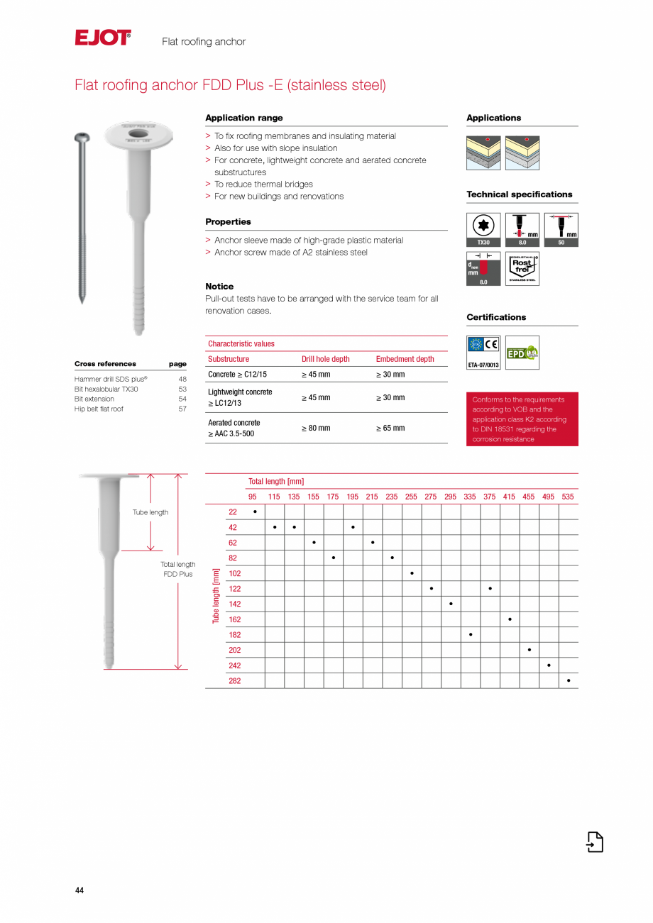 Pagina 44-Sisteme de fixare pentru acoperisuri plane EJOT Catalog, brosura Engleza nsion with spring pin
Hip...