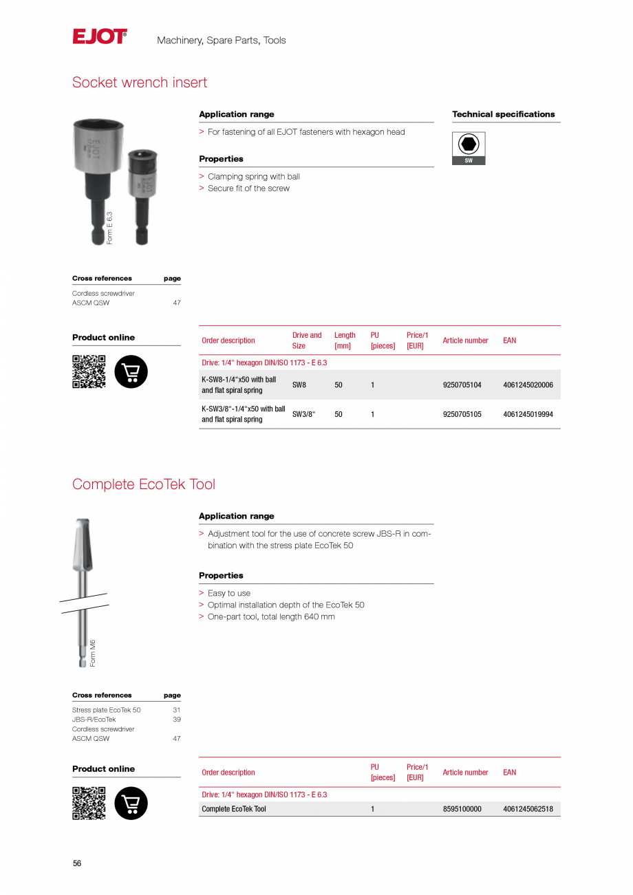 Pagina 56-Sisteme de fixare pentru acoperisuri plane EJOT Catalog, brosura Engleza > For the upright...