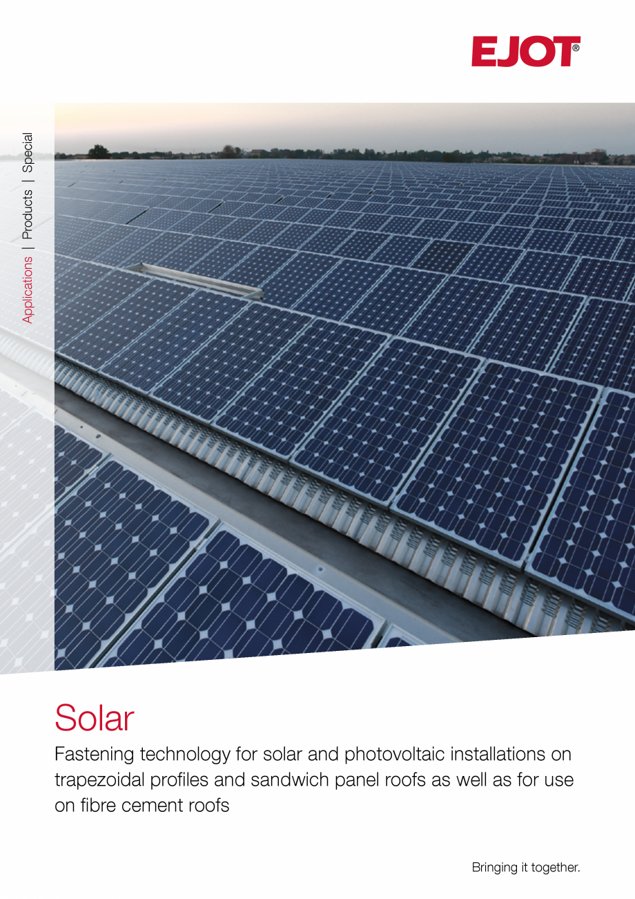 Pagina 1-Sisteme de fixare pentru panouri solare pe profile trapezoidale, panouri tip sandwich si acoperisuri...