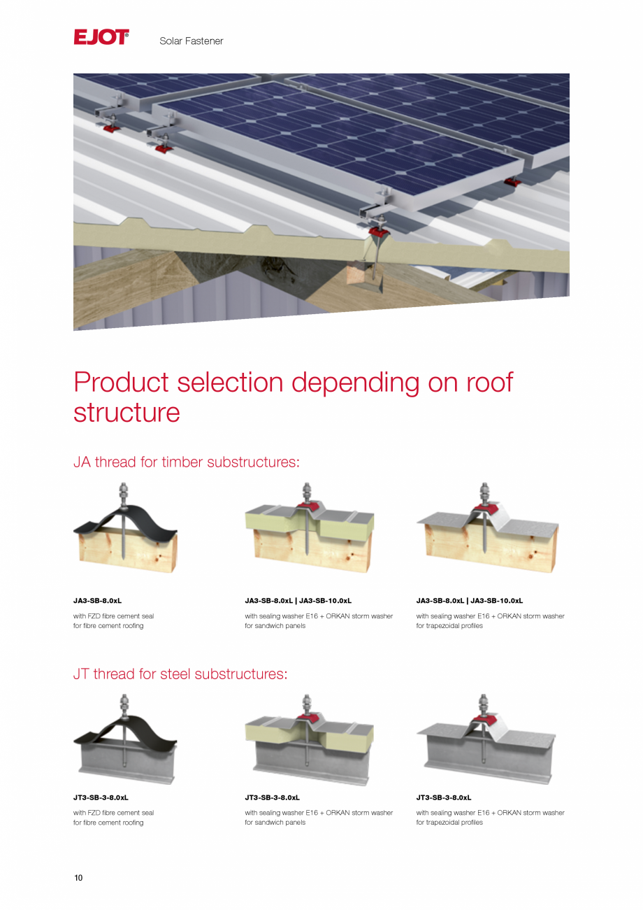 Pagina 10-Sisteme de fixare pentru panouri solare pe profile trapezoidale, panouri tip sandwich si acoperisuri...