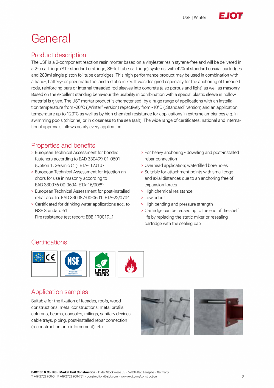 Pagina 3-Detalii tehnice mortar chimic USF/ USF Winter EJOT Multifix USF Catalog, brosura Engleza d rod...