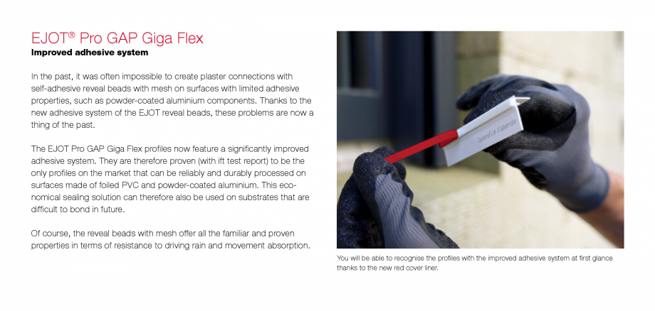 Pagina 2-Profil de conexiune pentru fereastră cu plasă EJOT PRO GAP GIGA FLEX Catalog, brosura Engleza ce...