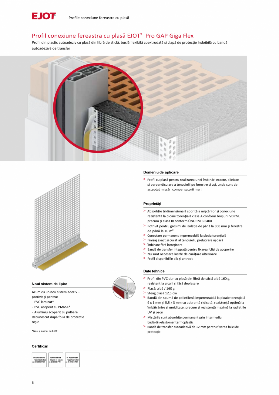 Pagina 5-Profile pentru sisteme compozite de izolație termică exterioară EJOT Pro BSOP-HL / Pro SOP...