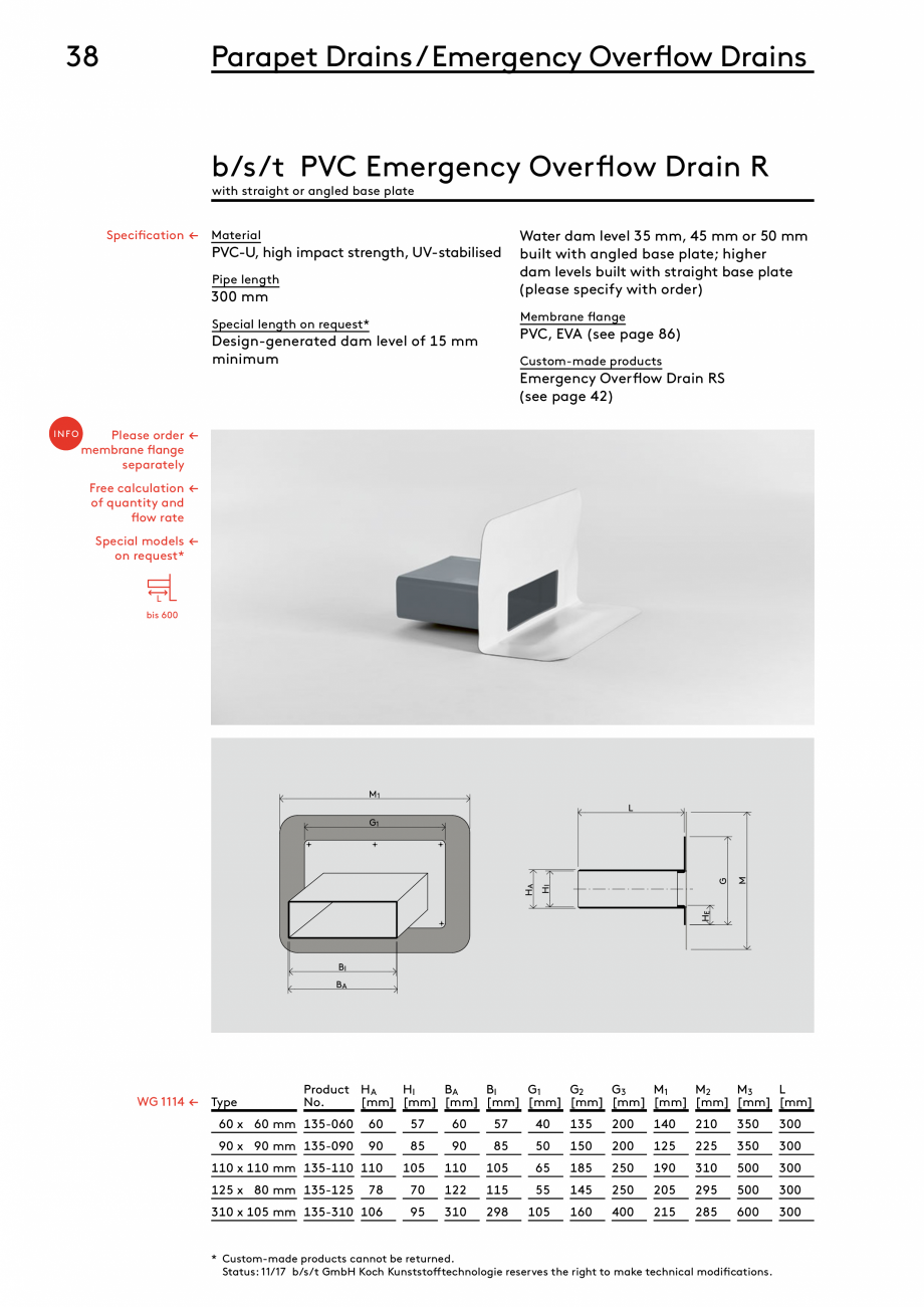 Pagina 1-Sifon acoperis plan - scurgere parapet EJOT Fisa tehnica Engleza 38

Parapet Drains / Emergency...