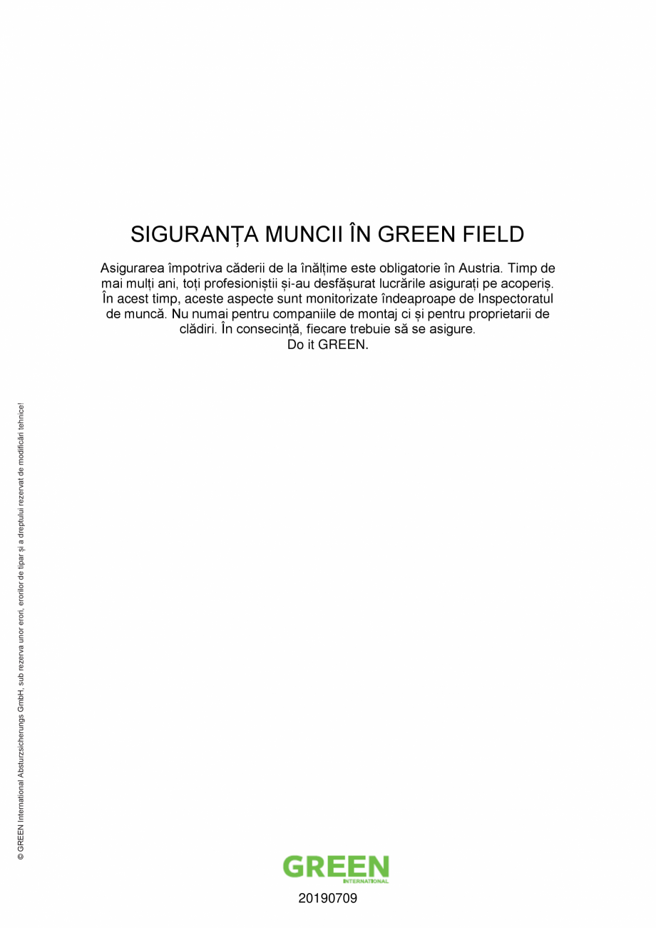 Pagina 16-Fisa tehnica sistem siguranta SDW-1/ SDW-2 GRUN Fisa tehnica Romana � După înșurubarea punctului ...
