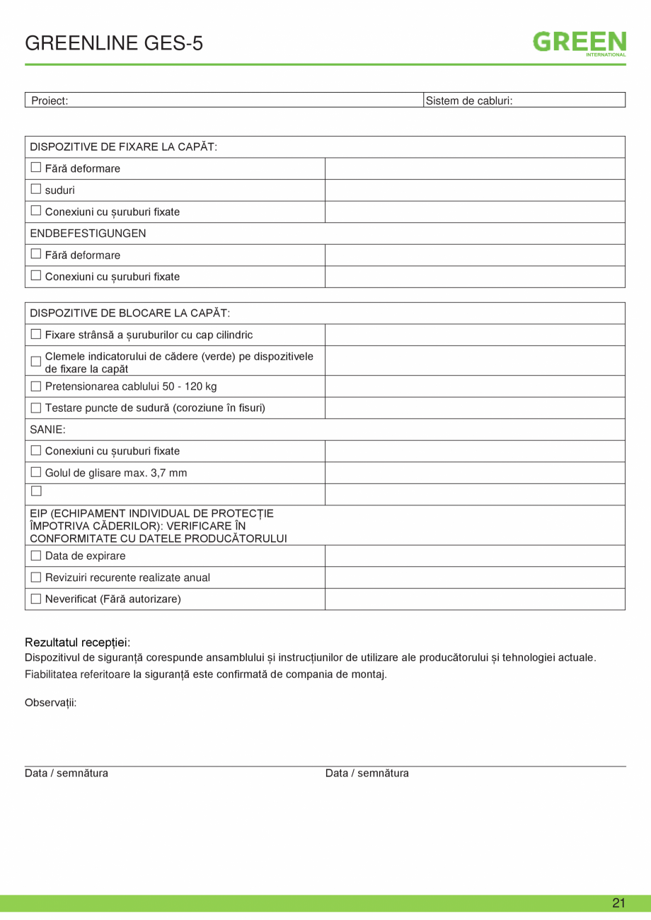 Pagina 21-Fisa tehnica sistem siguranta Greenline GES-5 GRUN Fisa tehnica Romana secțiunea 7.6 Sistemul nu...