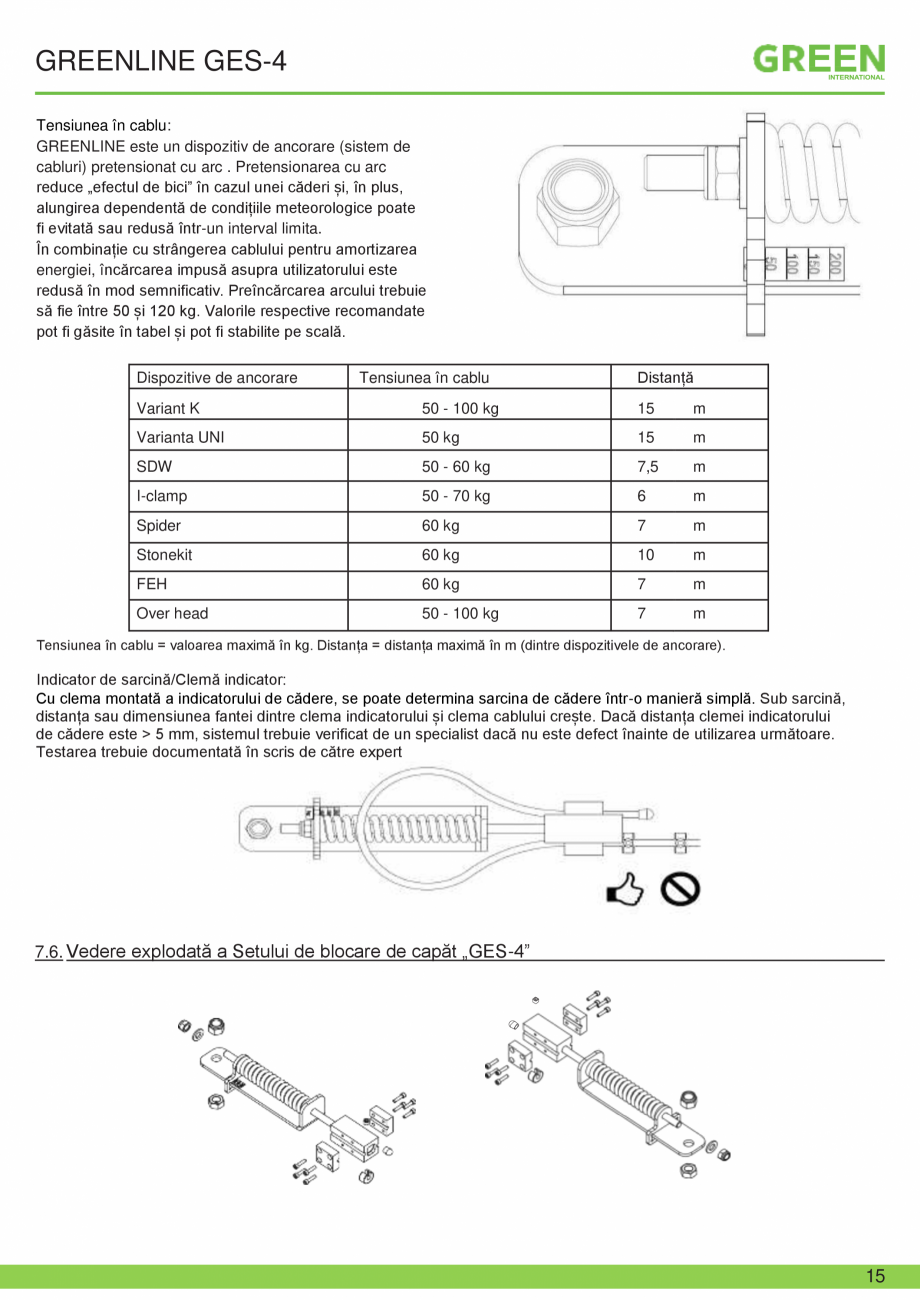 Pagina 15-Fisa tehnica sistem siguranta Greenline GES-4 GRUN Fisa tehnica Romana rilor. Acest echipament...