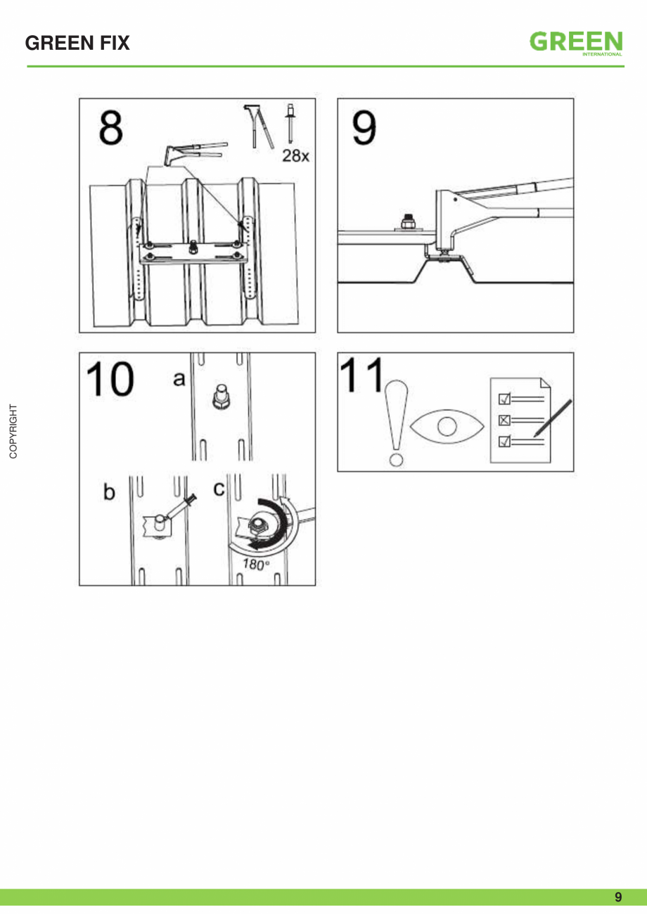 Pagina 9-Fisa tehnica sistem siguranta Green FIX GRUN Fisa tehnica Romana respunzător al...