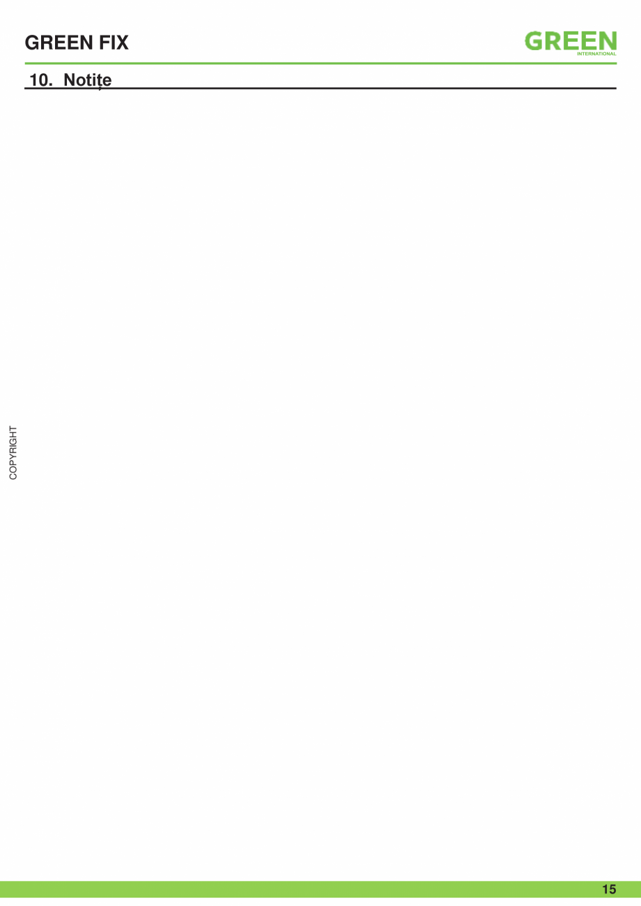 Pagina 15-Fisa tehnica sistem siguranta Green FIX GRUN Fisa tehnica Romana ub muchia de cădere până la...