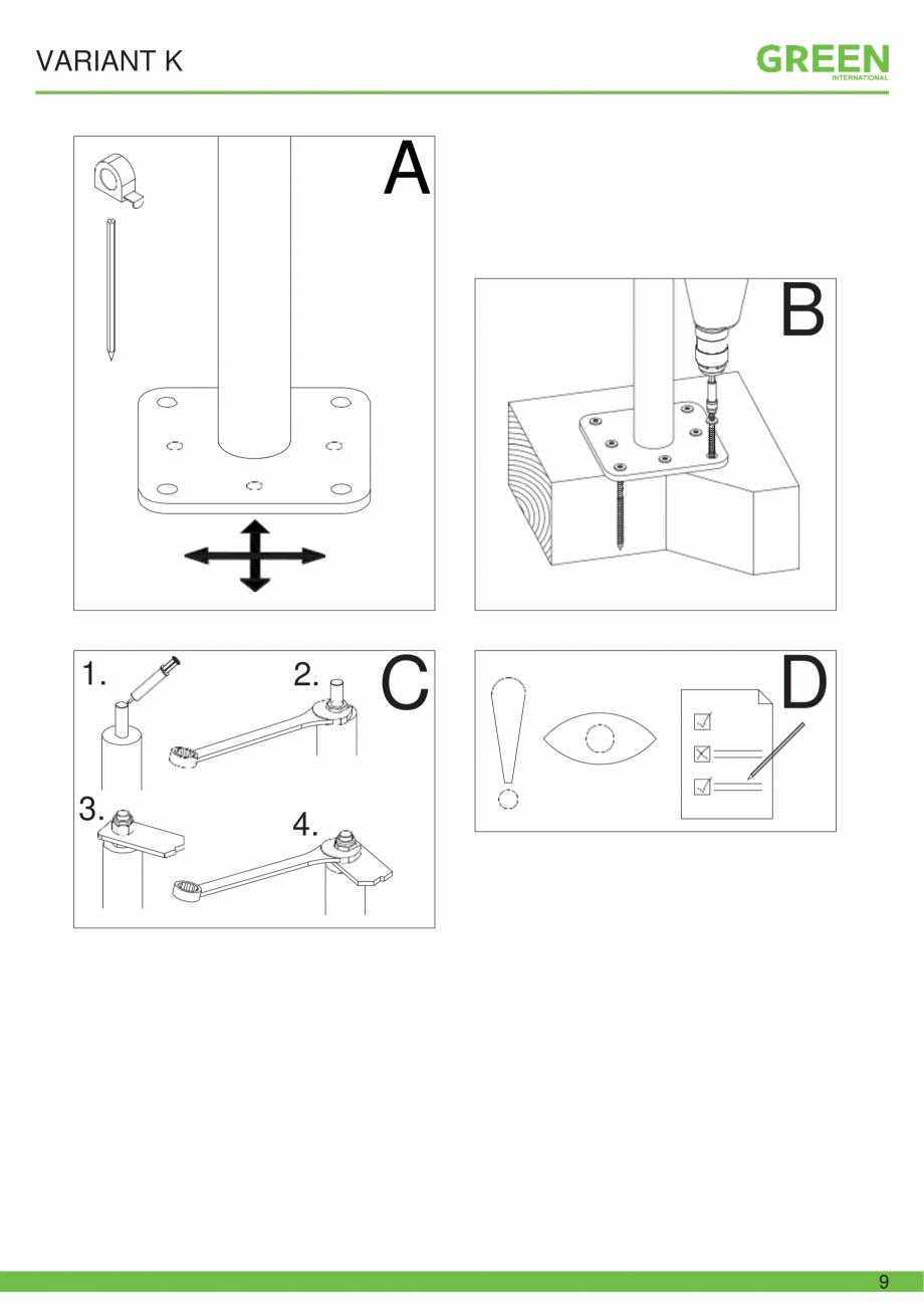 Pagina 9-Fisa tehnica sistem siguranta Variant K GRUN Fisa tehnica Romana ucător.
• Etanșarea...