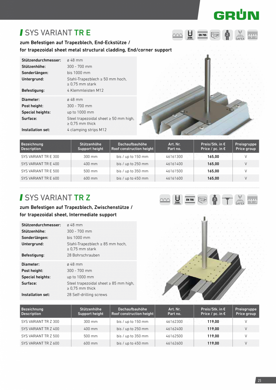 Pagina 25-Catalog sisteme de siguranta pentru acoperisuri GRUN Catalog, brosura Engleza, Germana FEX OF ST

4
...