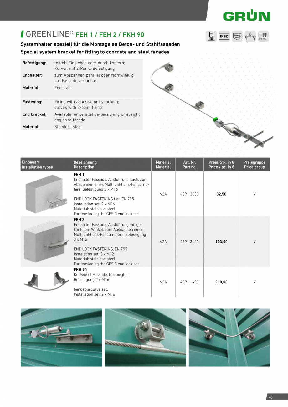 Pagina 45-Catalog sisteme de siguranta pentru acoperisuri GRUN Catalog, brosura Engleza, Germana e /...