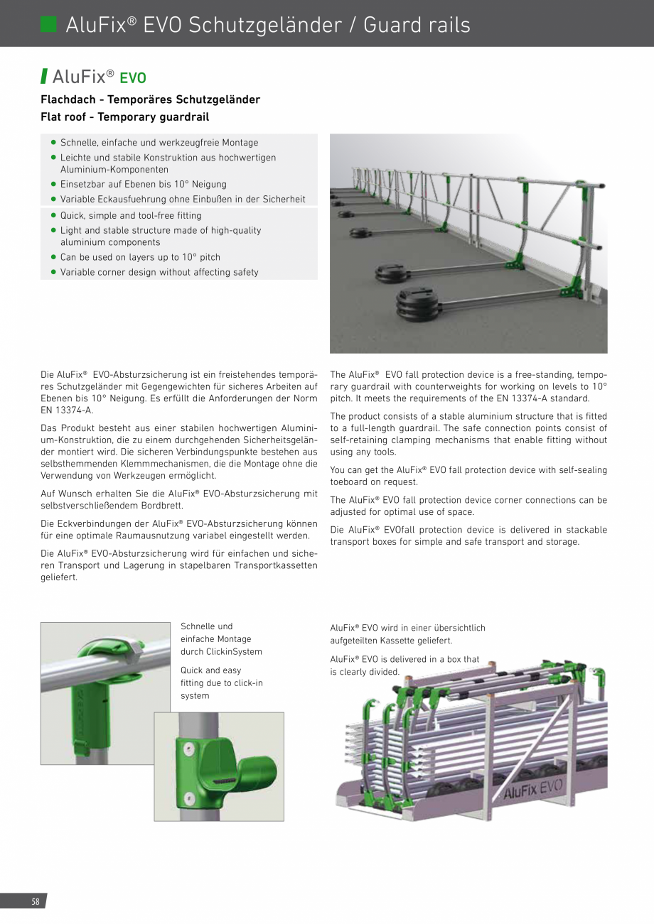 Pagina 58-Catalog sisteme de siguranta pentru acoperisuri GRUN Catalog, brosura Engleza, Germana 0°...