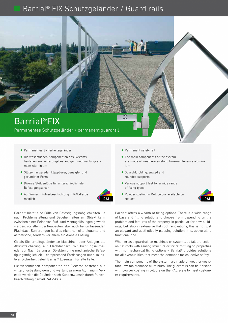 Pagina 60-Catalog sisteme de siguranta pentru acoperisuri GRUN Catalog, brosura Engleza, Germana en der...