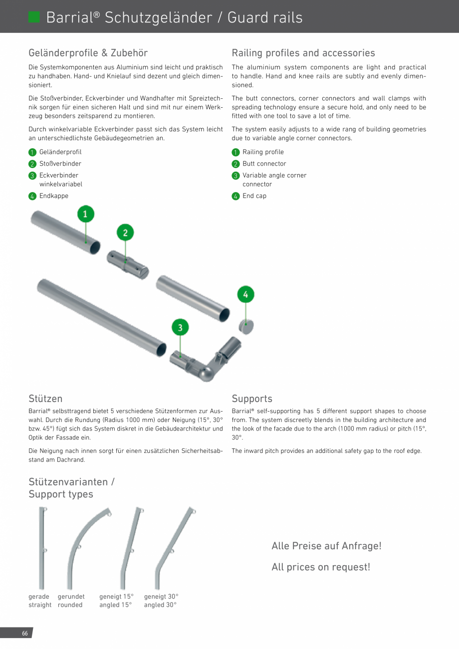 Pagina 66-Catalog sisteme de siguranta pentru acoperisuri GRUN Catalog, brosura Engleza, Germana stainless...