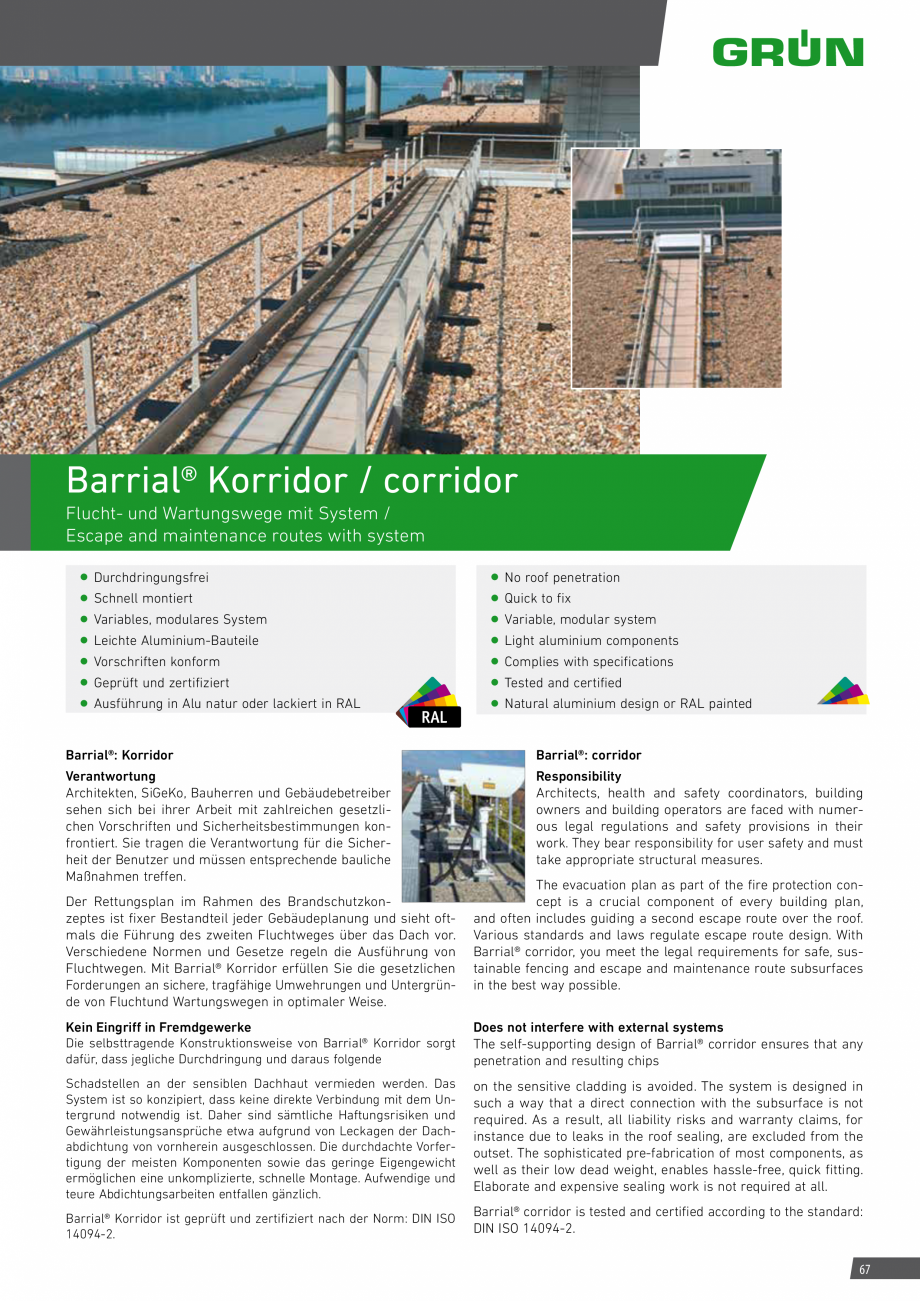 Pagina 67-Catalog sisteme de siguranta pentru acoperisuri GRUN Catalog, brosura Engleza, Germana 
Rail slider
...