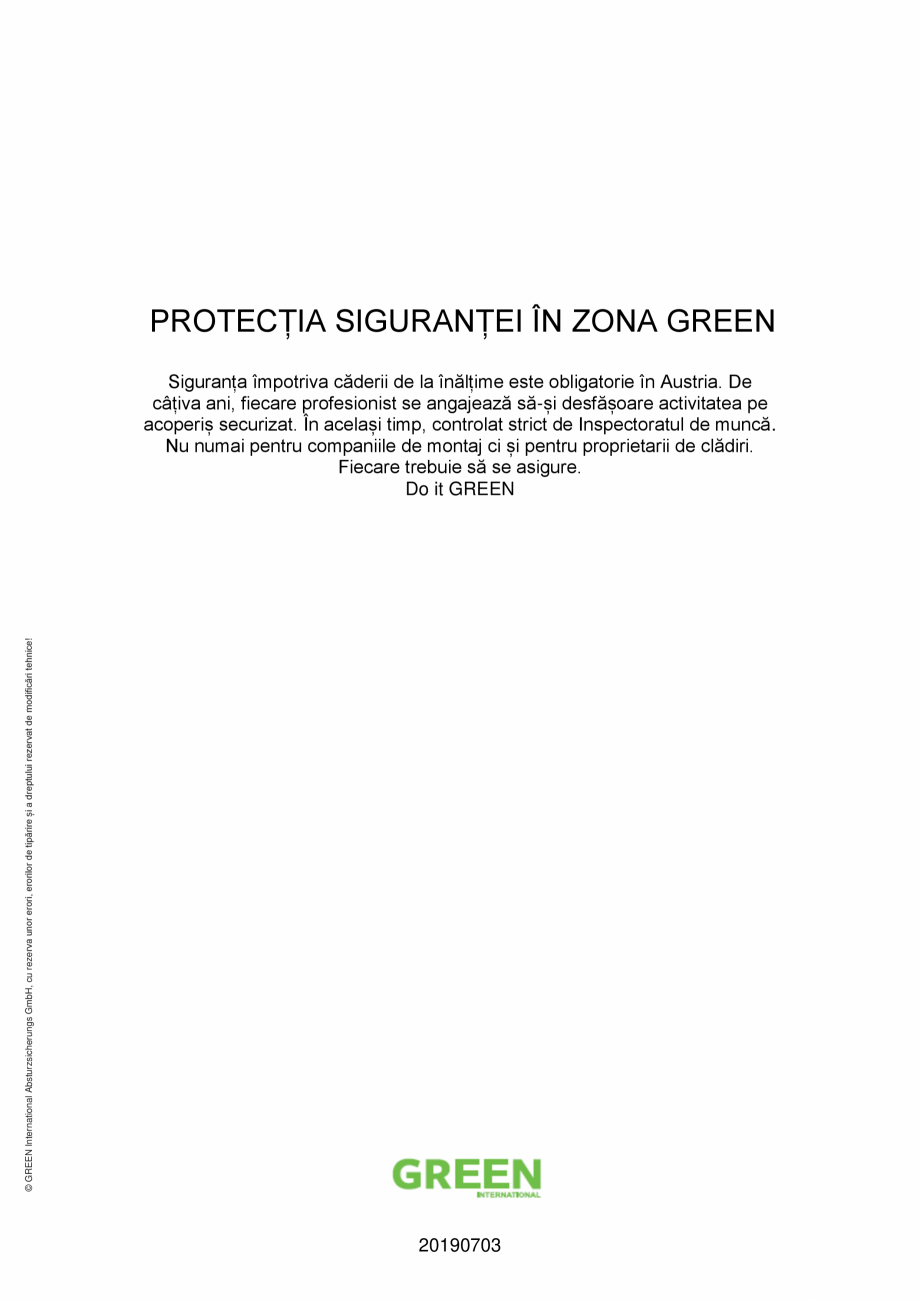 Pagina 20-Fisa tehnica sistem siguranta SAFEX ESE COMBI GRUN Fisa tehnica Romana lui.
(Curățarea adecvată a...