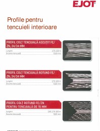 Profile pentru tencuieli la interior