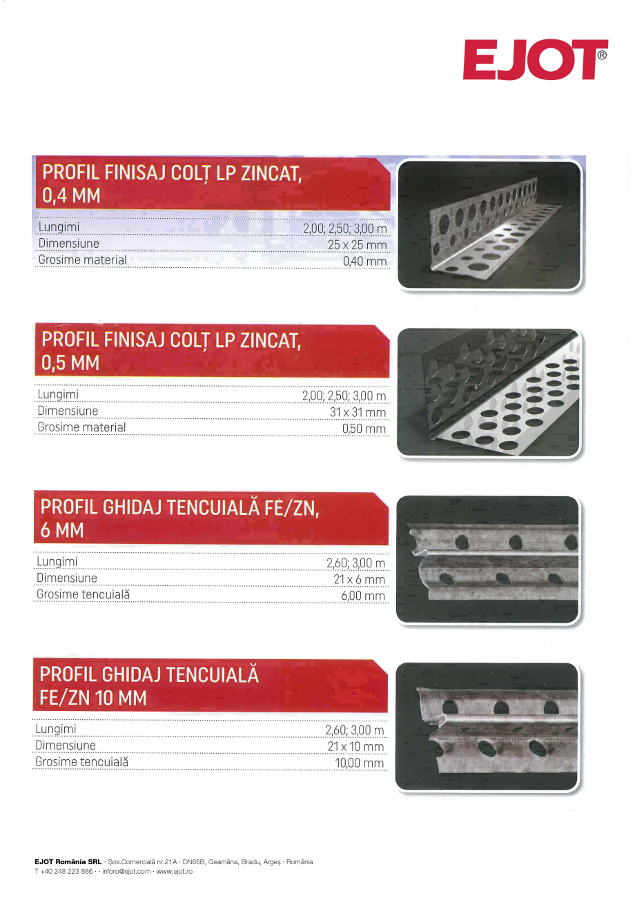 Pagina 2-Profile pentru tencuieli la interior EJOT Catalog, brosura Romana 
