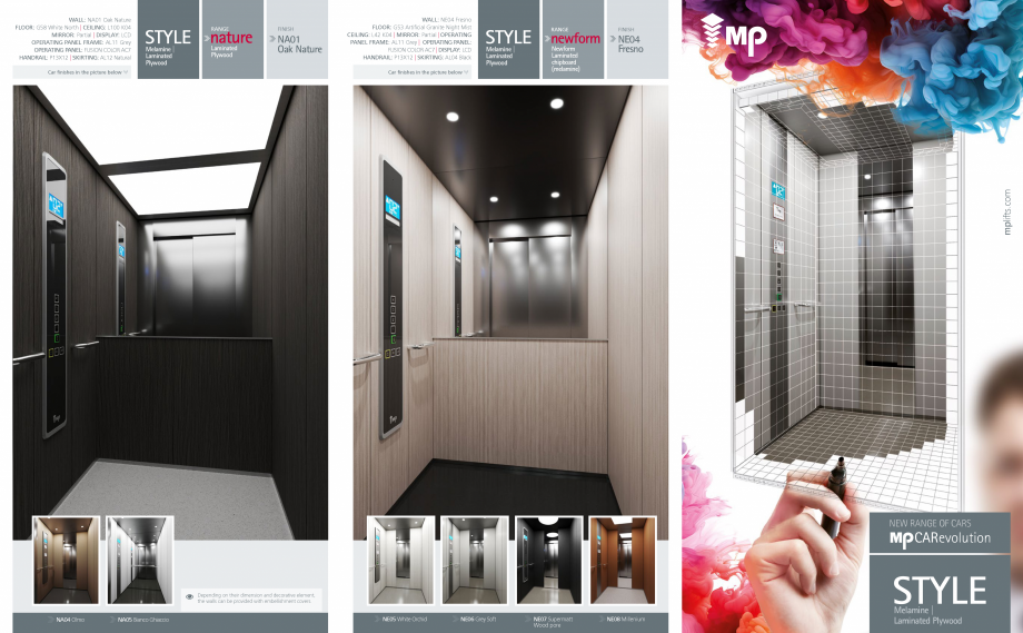 Pagina 1 - Cabine de pasageri MP IFMA STYLE Catalog, brosura Engleza WALL: NA01 Oak Nature
FLOOR:...