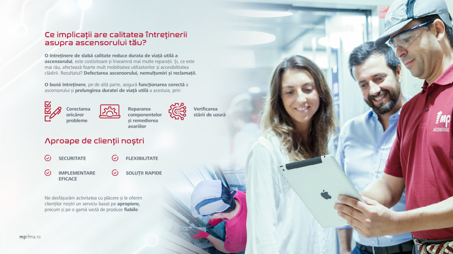 Pagina 5-Modernizarea ascensoarelor MP IFMA Catalog, brosura Romana  și vibrații
pe care le produce.
...