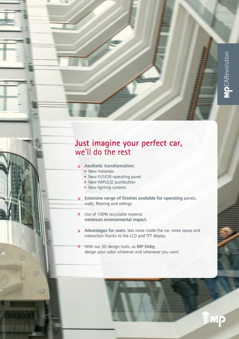 Pagina 3-Catalog - Cabine de pasageri MP MP IFMA Catalog, brosura Engleza esign your own car.
Configure it à...