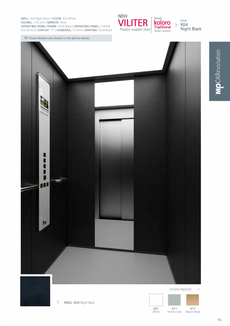 Pagina 15 - Catalog - Cabine de pasageri MP MP IFMA Catalog, brosura Engleza WALL: Exclusive |...
