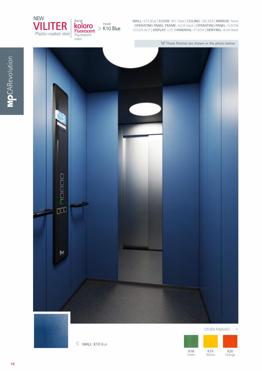 Pagina 18 - Catalog - Cabine de pasageri MP MP IFMA Catalog, brosura Engleza 4 Golden Mirror

WALL: ...