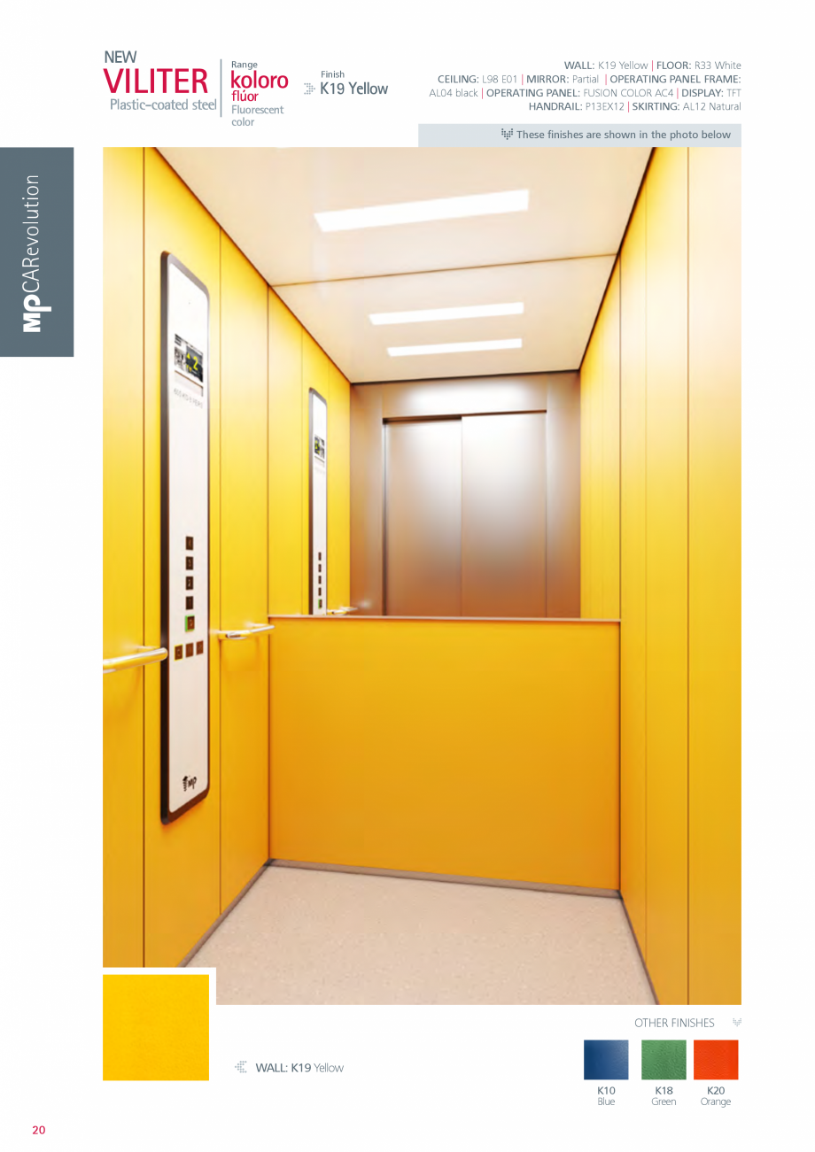 Pagina 20 - Catalog - Cabine de pasageri MP MP IFMA Catalog, brosura Engleza  walls with coloured
...