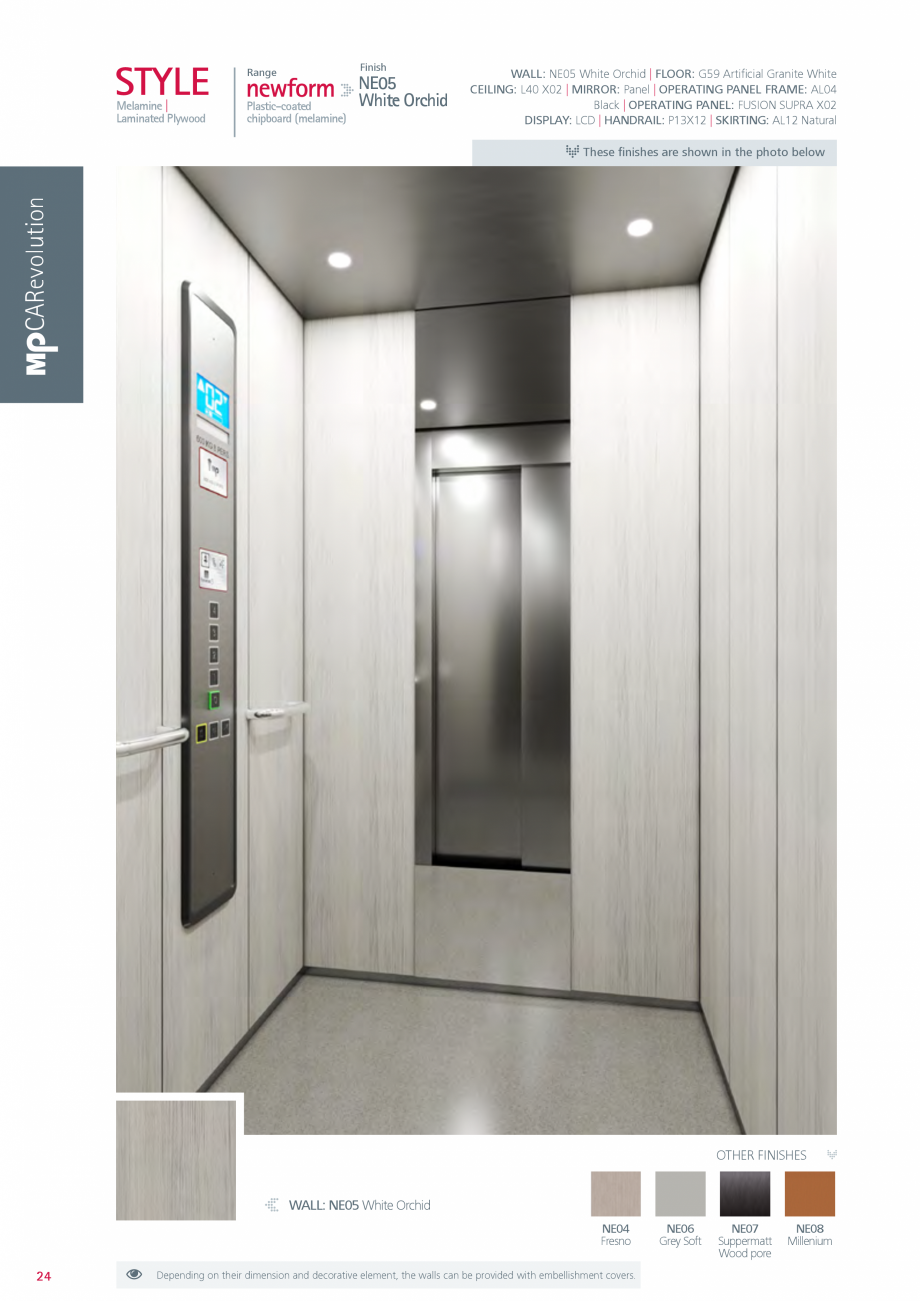 Pagina 24-Catalog - Cabine de pasageri MP MP IFMA Catalog, brosura Engleza ke Apollo | ATTACHED WALL PANELS:...