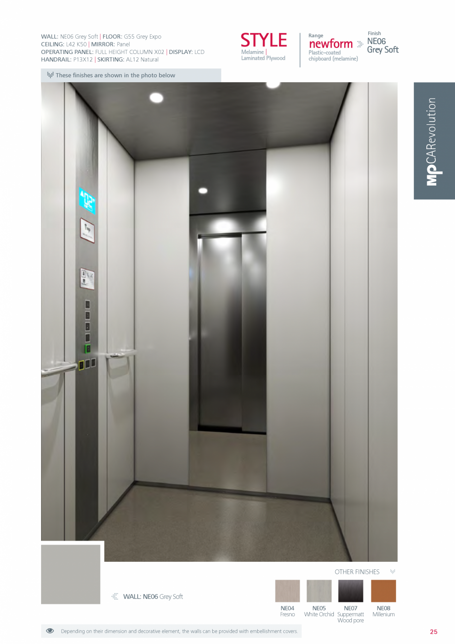 Pagina 25 - Catalog - Cabine de pasageri MP MP IFMA Catalog, brosura Engleza coated steel

 SUPRA...