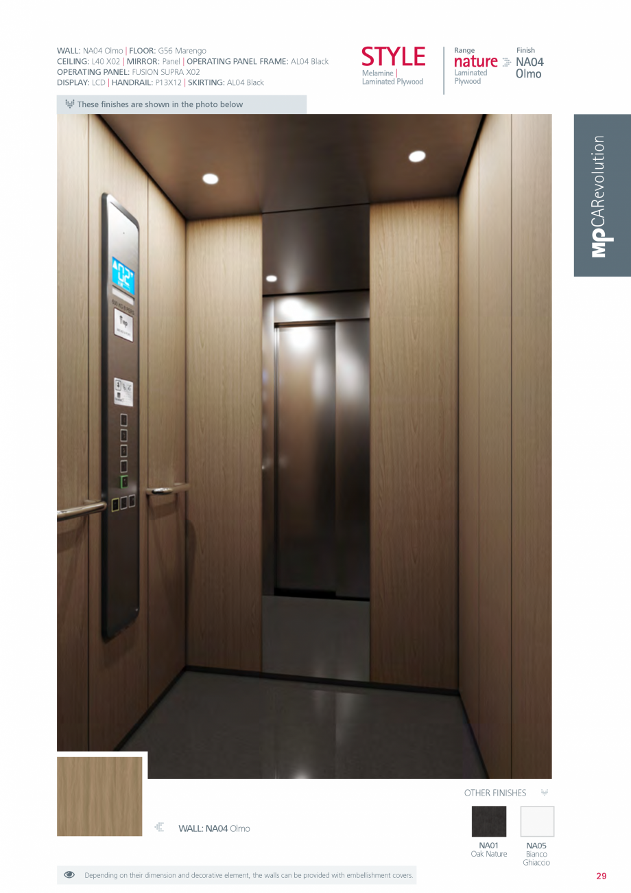 Pagina 29-Catalog - Cabine de pasageri MP MP IFMA Catalog, brosura Engleza 

 X13

OPERATING PANELS
 X16...