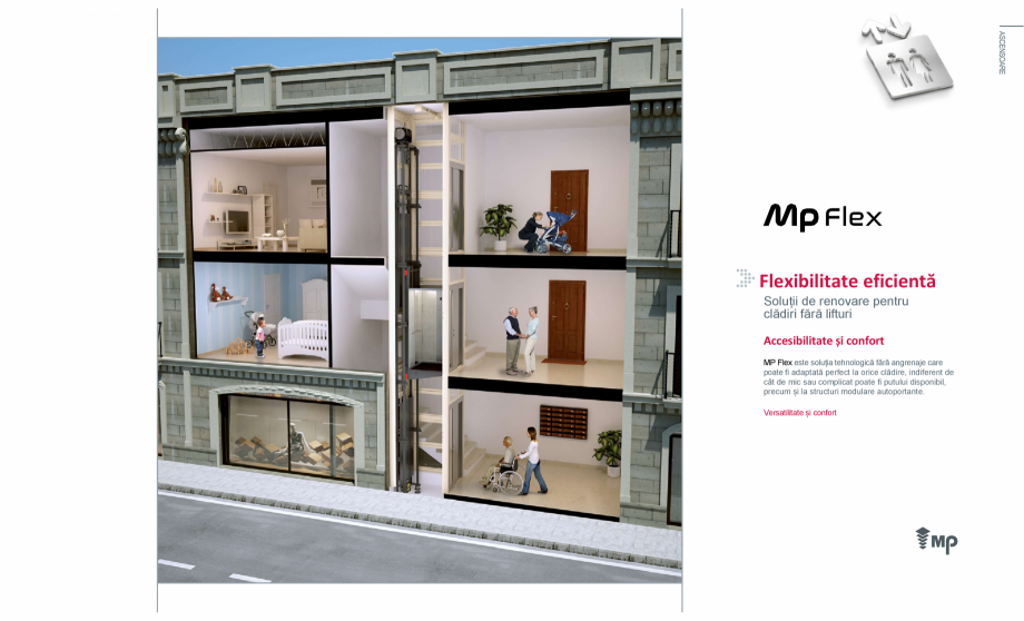 Pagina 2 - Ascensor MP IFMA MP Flex Catalog, brosura Romana naj)
SUSPENSIE: 1:1
SARCINA: 180 kg...