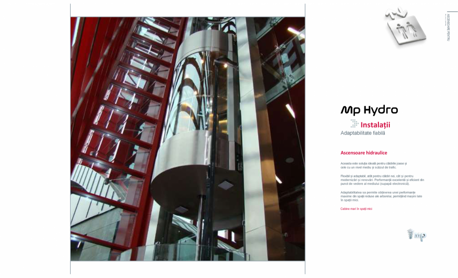 Pagina 2 - Ascensor MP IFMA MP Hydro Catalog, brosura Romana  tabelul x 2.000 mm
(Opțional: alte...
