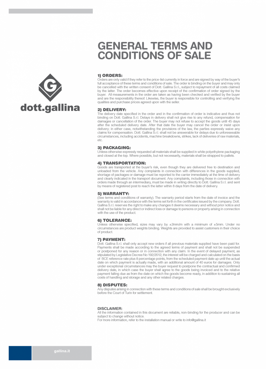 Pagina 109 - Catalog policarbonat celular DOTT GALLINA DOTT GALLINA Catalog, brosura Engleza mission...